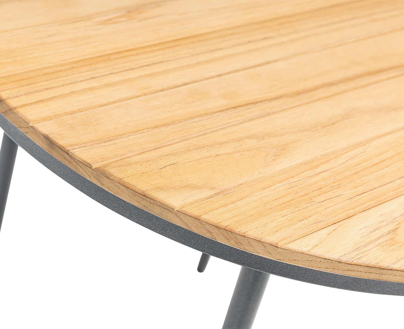 Kettler Gentle Beistelltisch Ø50 cm mit Teak-Platte