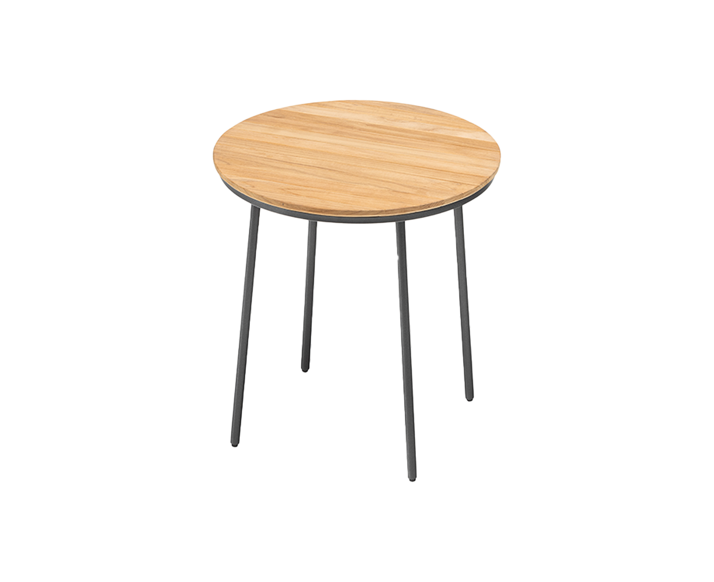 Kettler Gentle Beistelltisch Ø50 cm mit Teak-Platte