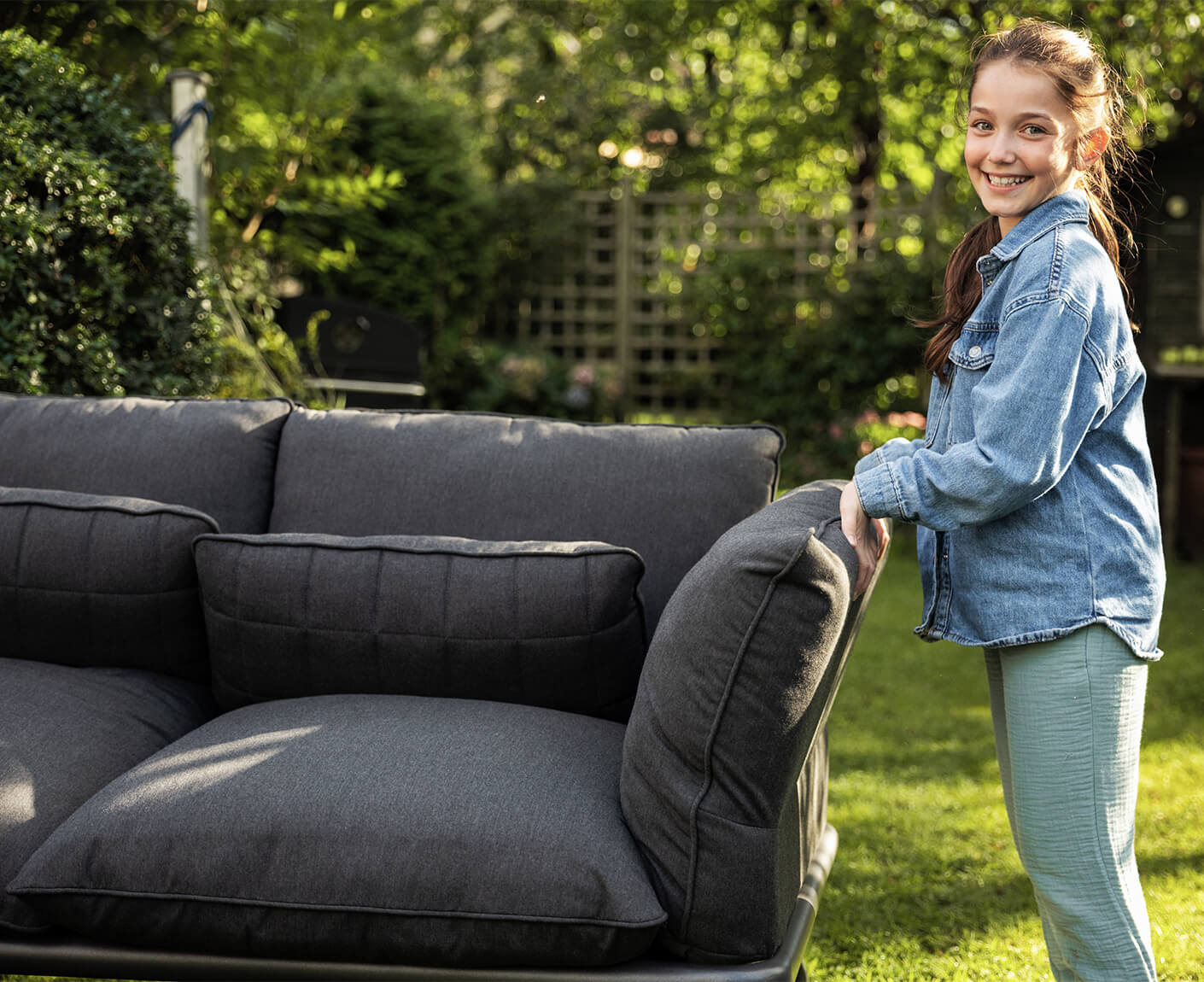 Kettler Gentle Gartenlounge Ecklounge Outdoorsofa Sunbrella / Anthrazit