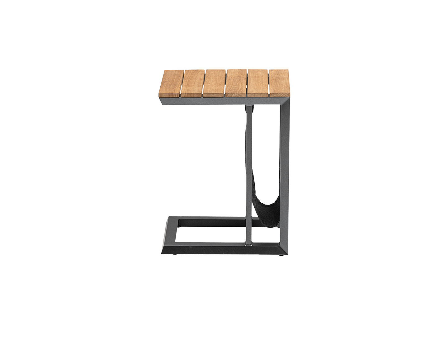 Kettler Ocean Skid Beistelltisch 30 x 30 cm Anthrazit / Teak