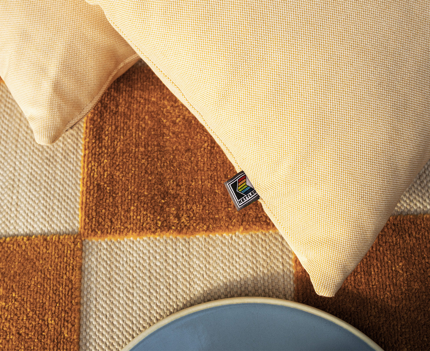 Kettler Cube Outdoorteppich 160x230 cm, Beige / Gelb