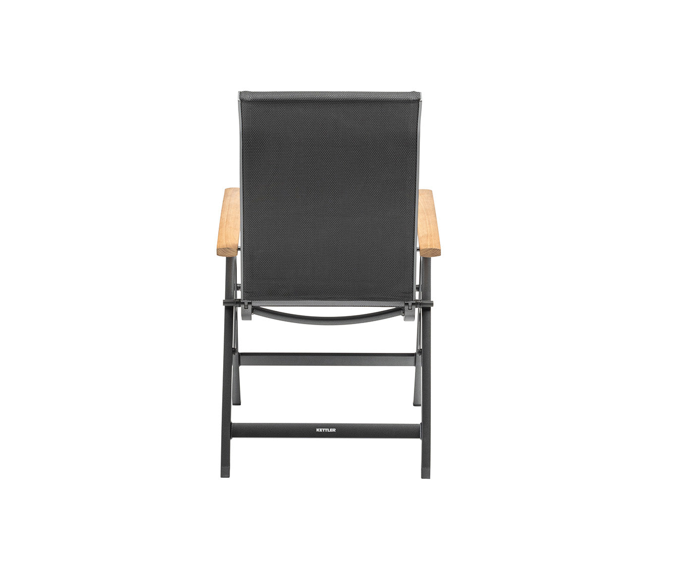 Sleek Multipositionssessel Anthrazit / Teak