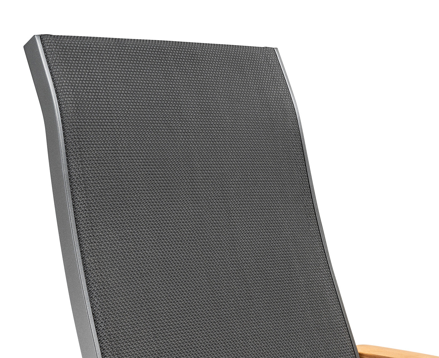 Sleek Multipositionssessel Anthrazit / Teak