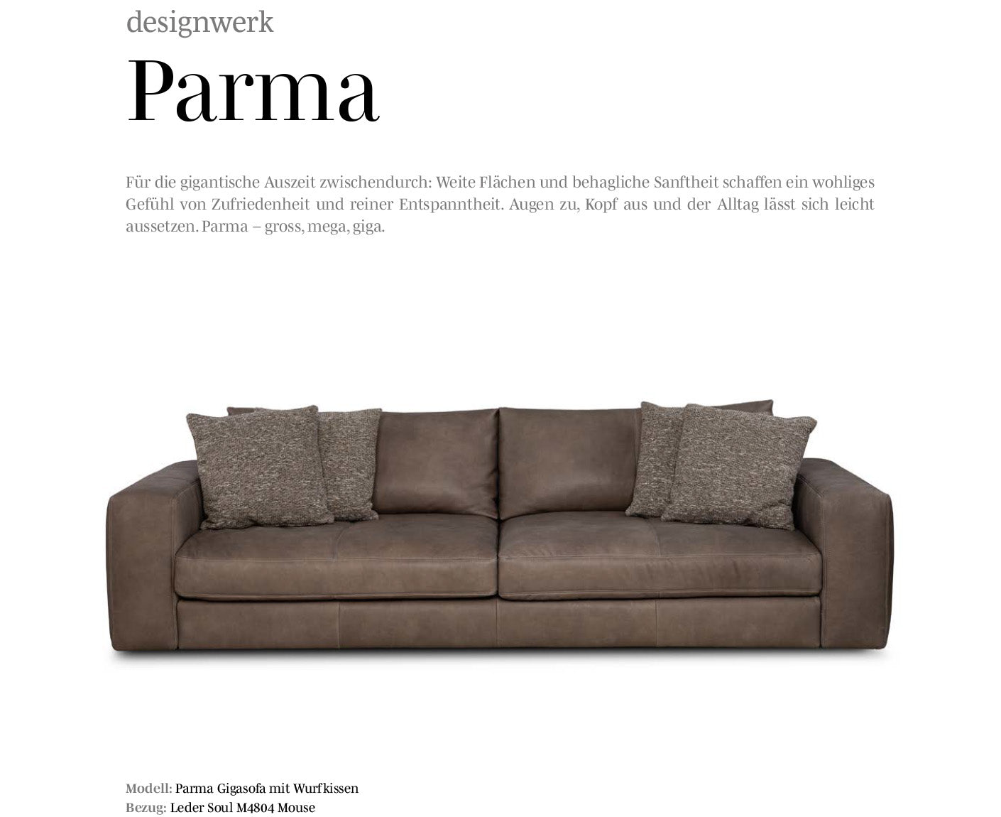 designwerk Parma Sofa | 214 - 294 cm | Echtleder