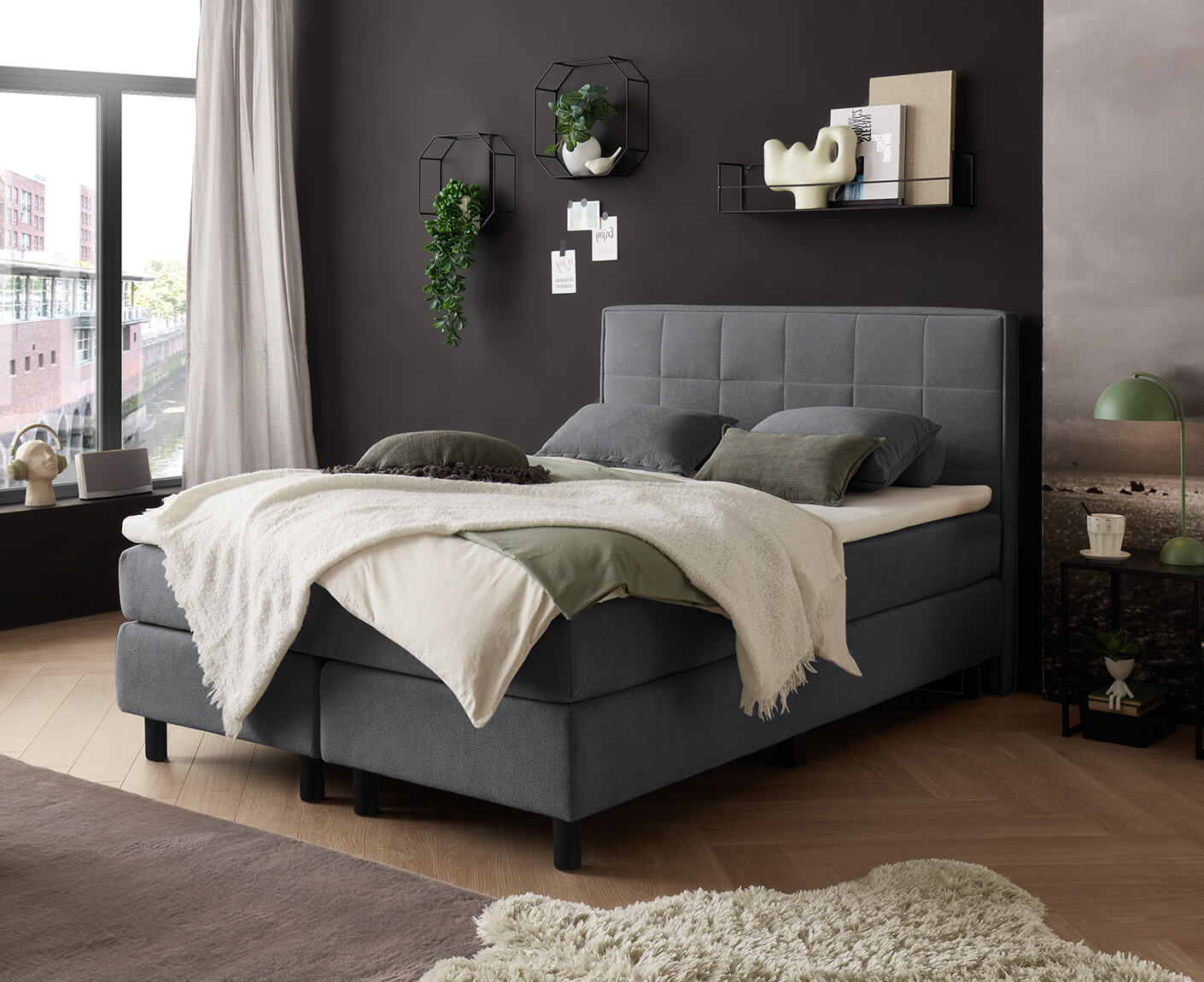 Pastida Boxbett / Polsterbett 140x200 - 180x200 cm