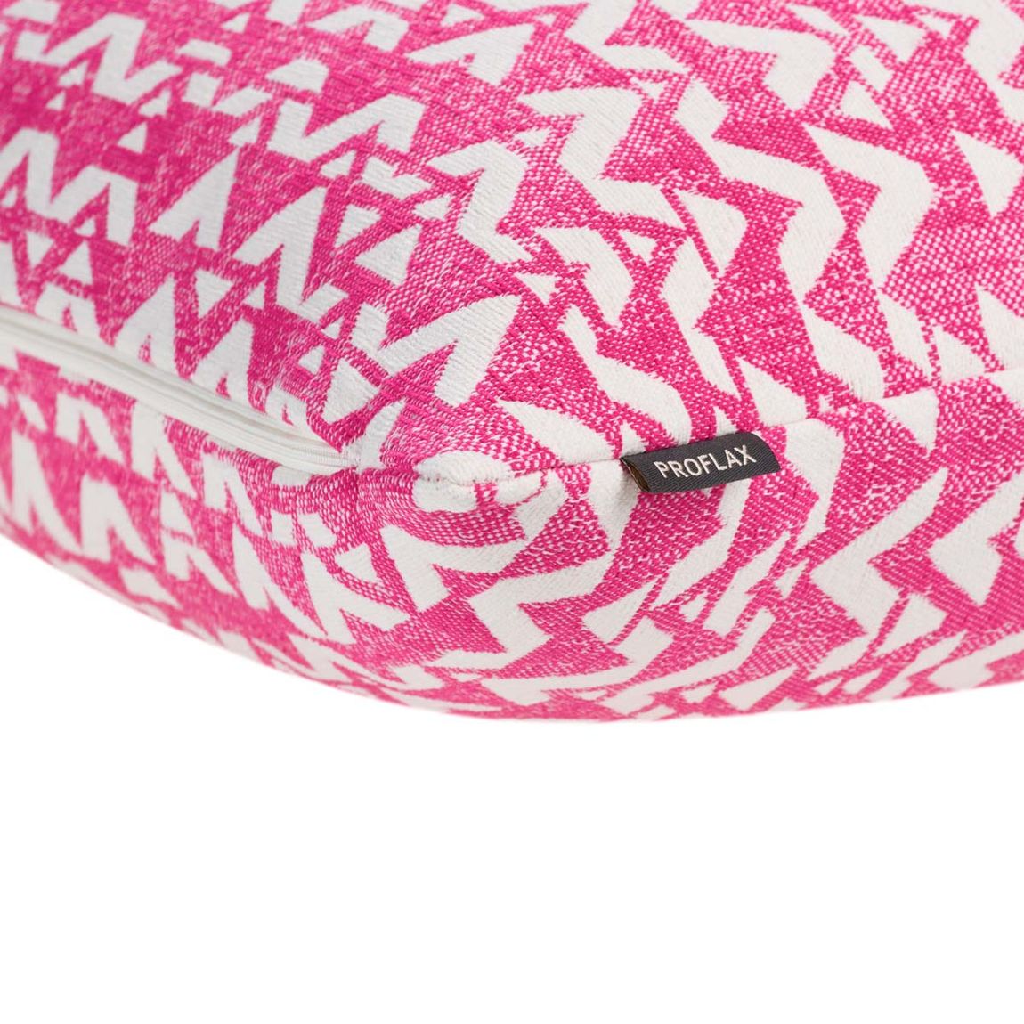 Faro Kissenbezug, Kleinmuster mit Chenille, Pink