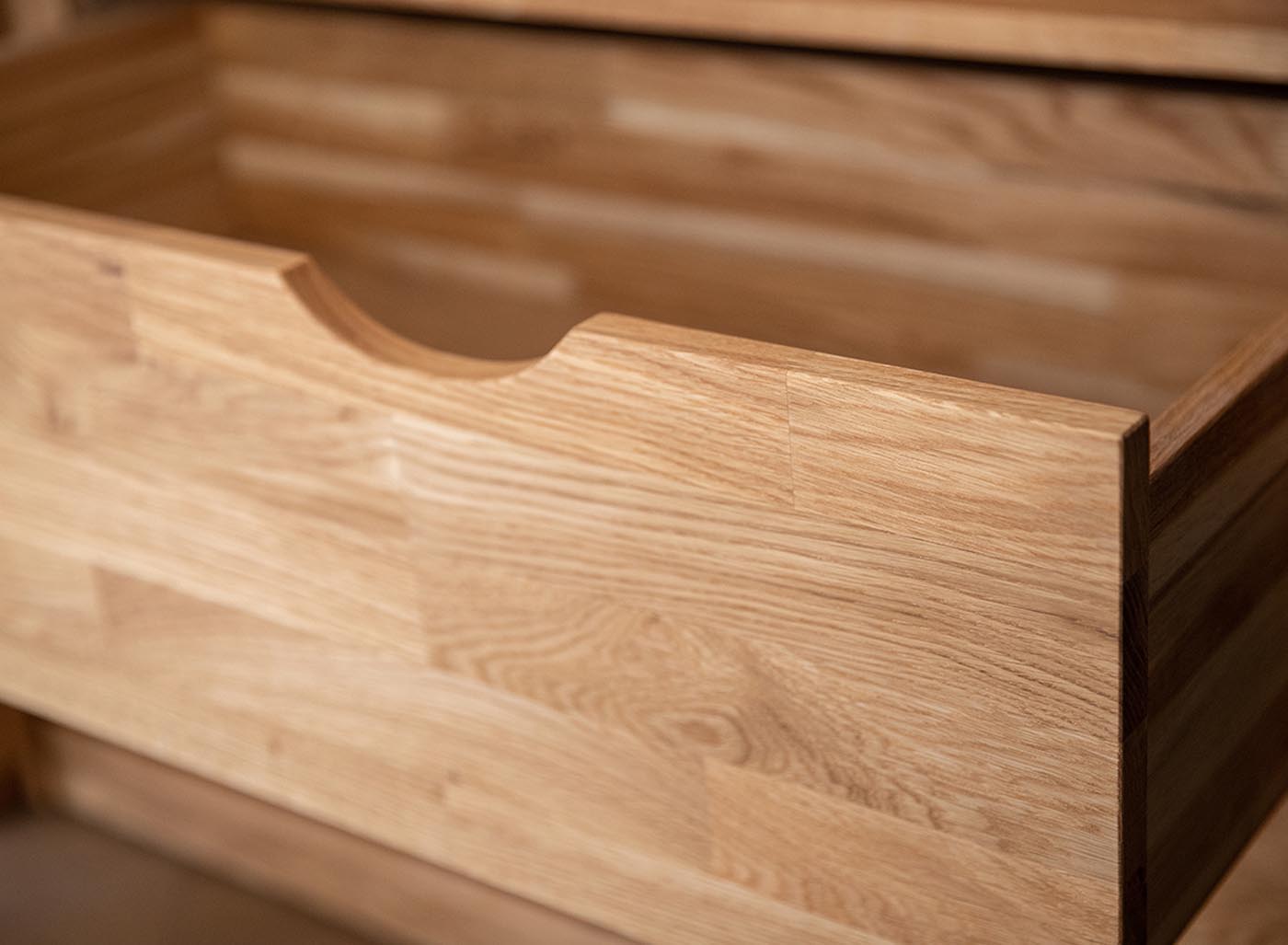 Ravello Schubladen-Modul für Kleiderschrank Schmal Massivholz Eiche, geölt