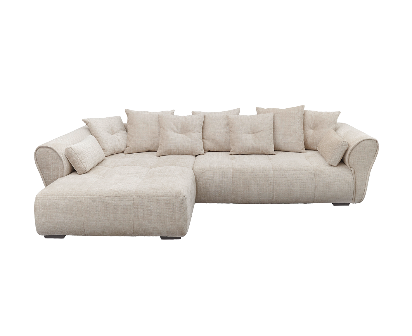 Riska Ecksofa 330 x 197 cm inkl. Rückenkissen & Zierkissen