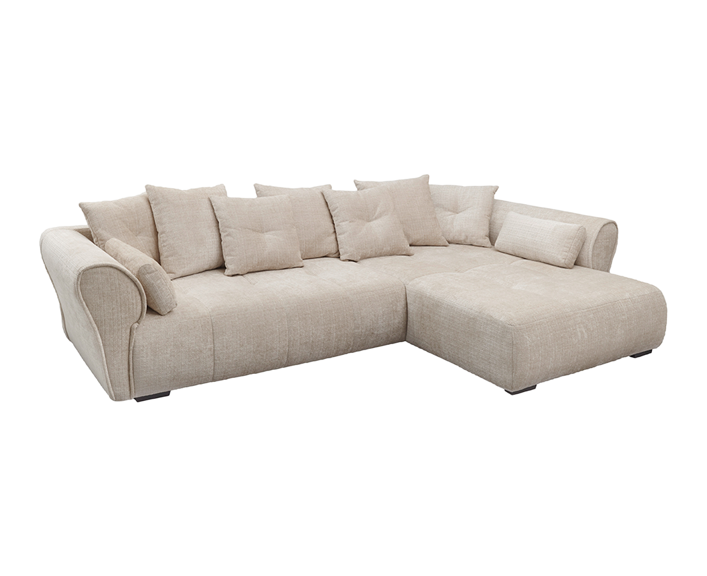 Riska Ecksofa 330 x 197 cm inkl. Rückenkissen & Zierkissen