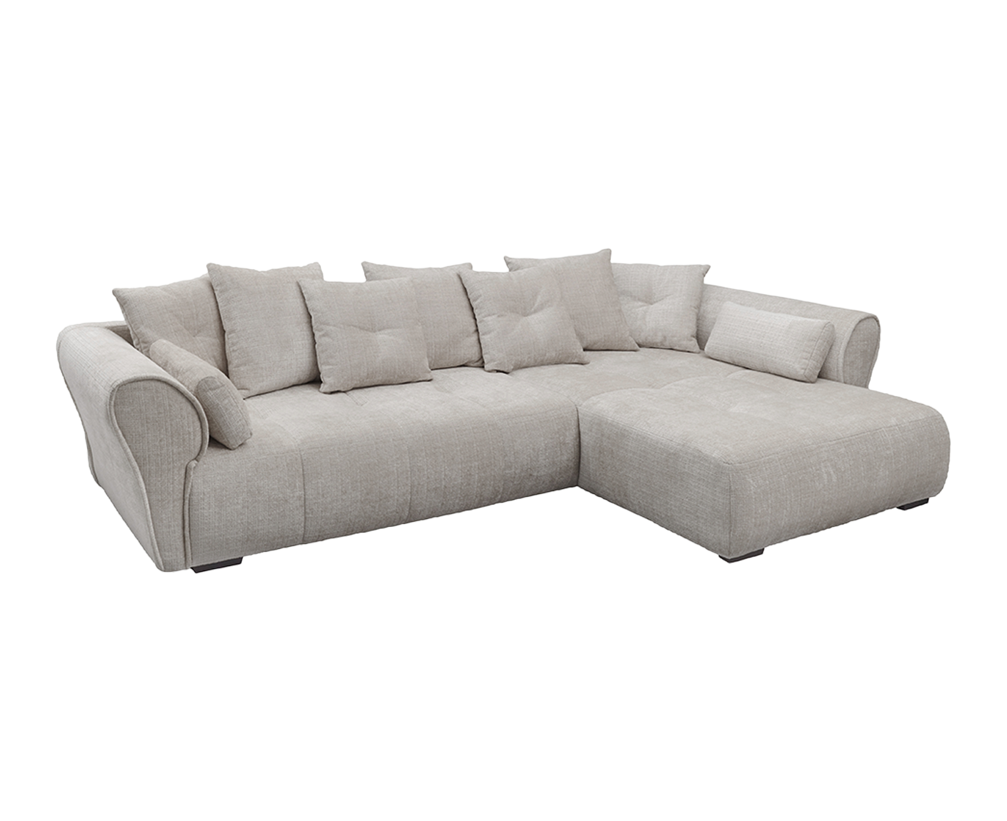 Riska Ecksofa 330 x 197 cm inkl. Rückenkissen & Zierkissen