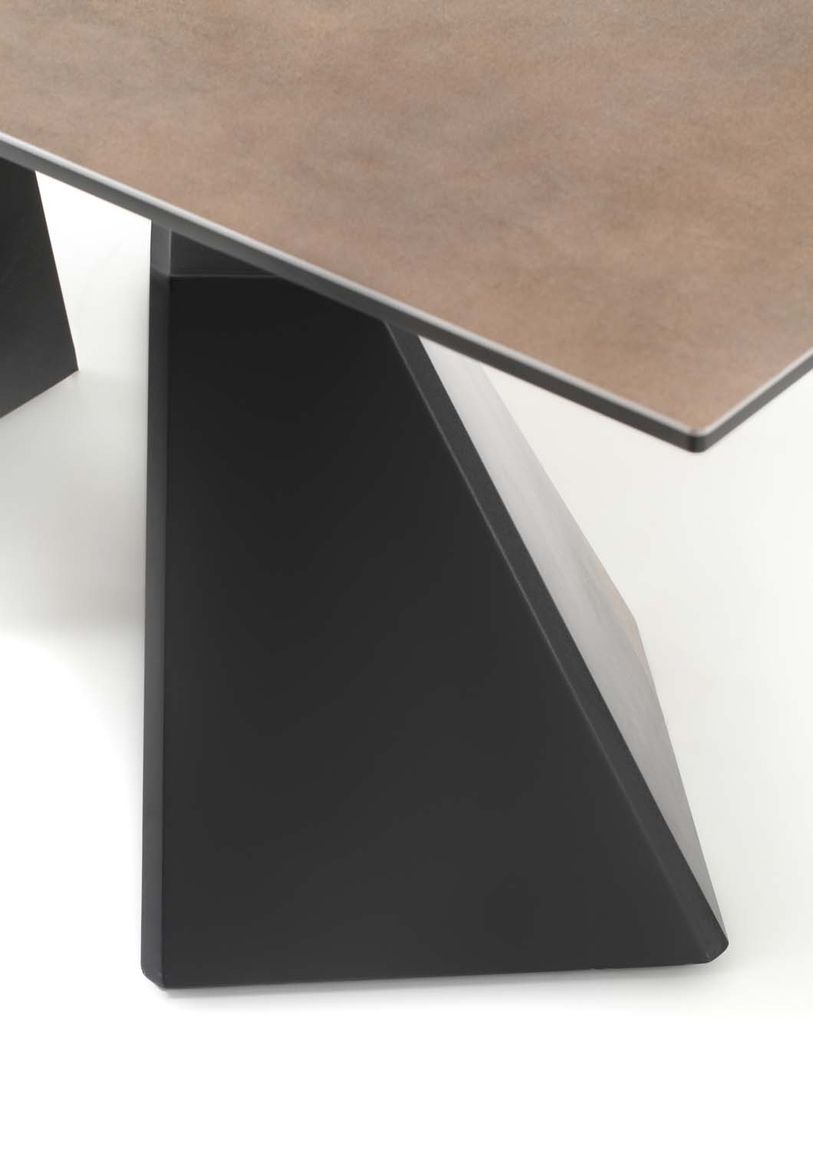 Essgruppe Esszimmer 7-tlg. Keramiktisch ausziehbar Taupe / Altrosa Flower