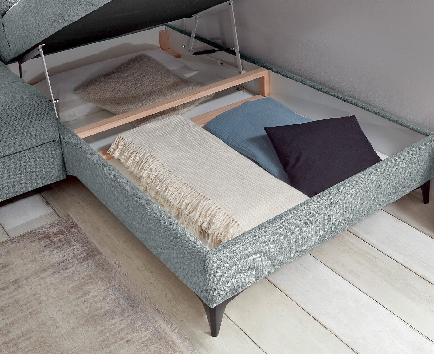 Rockdale Ecksofa 282 x 200 cm, mit Bettkasten