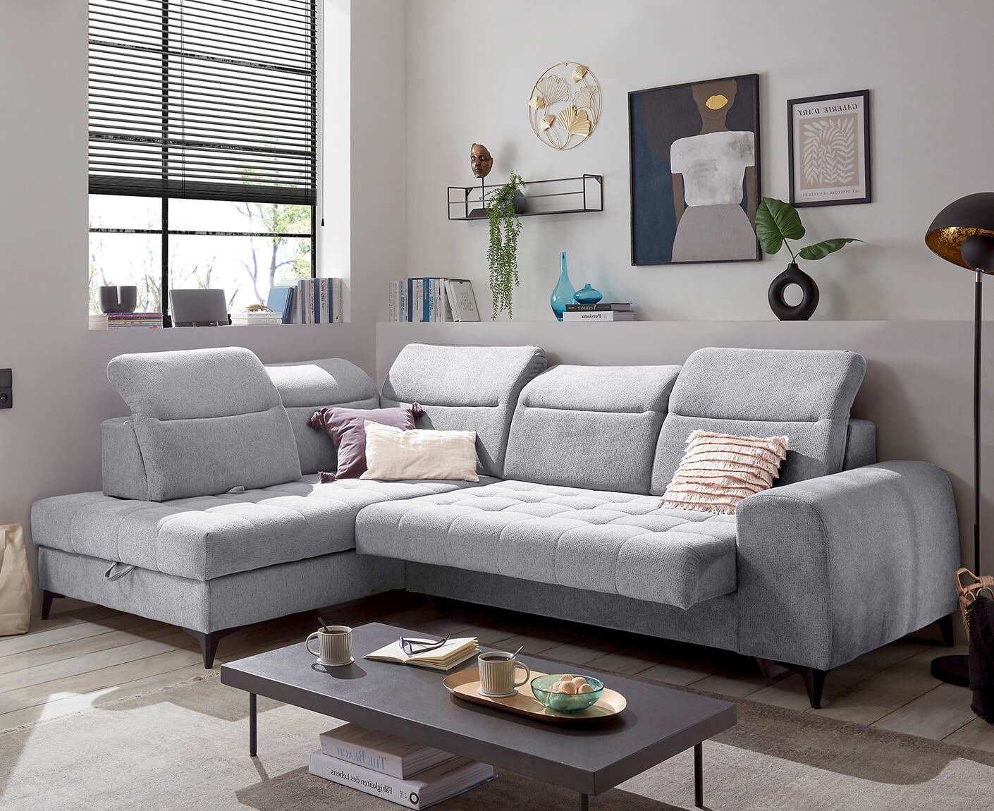 Rockdale Ecksofa 282 x 200 cm, mit Bettkasten