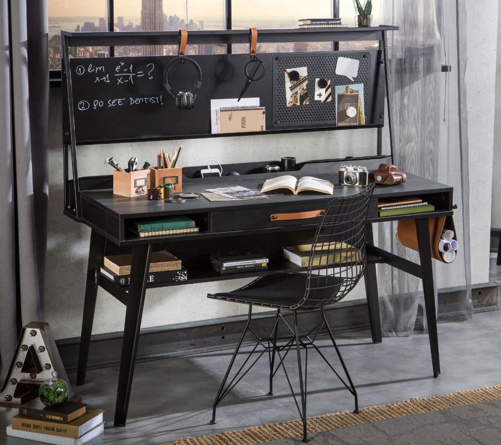 Cilek DARK METAL Schreibtisch Kinderschreibtisch Kindertisch Tisch Grau/Schwarz