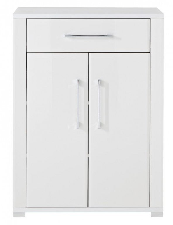 GO Schuhschrank Schuhregal Schrank Weiß Hochglanz