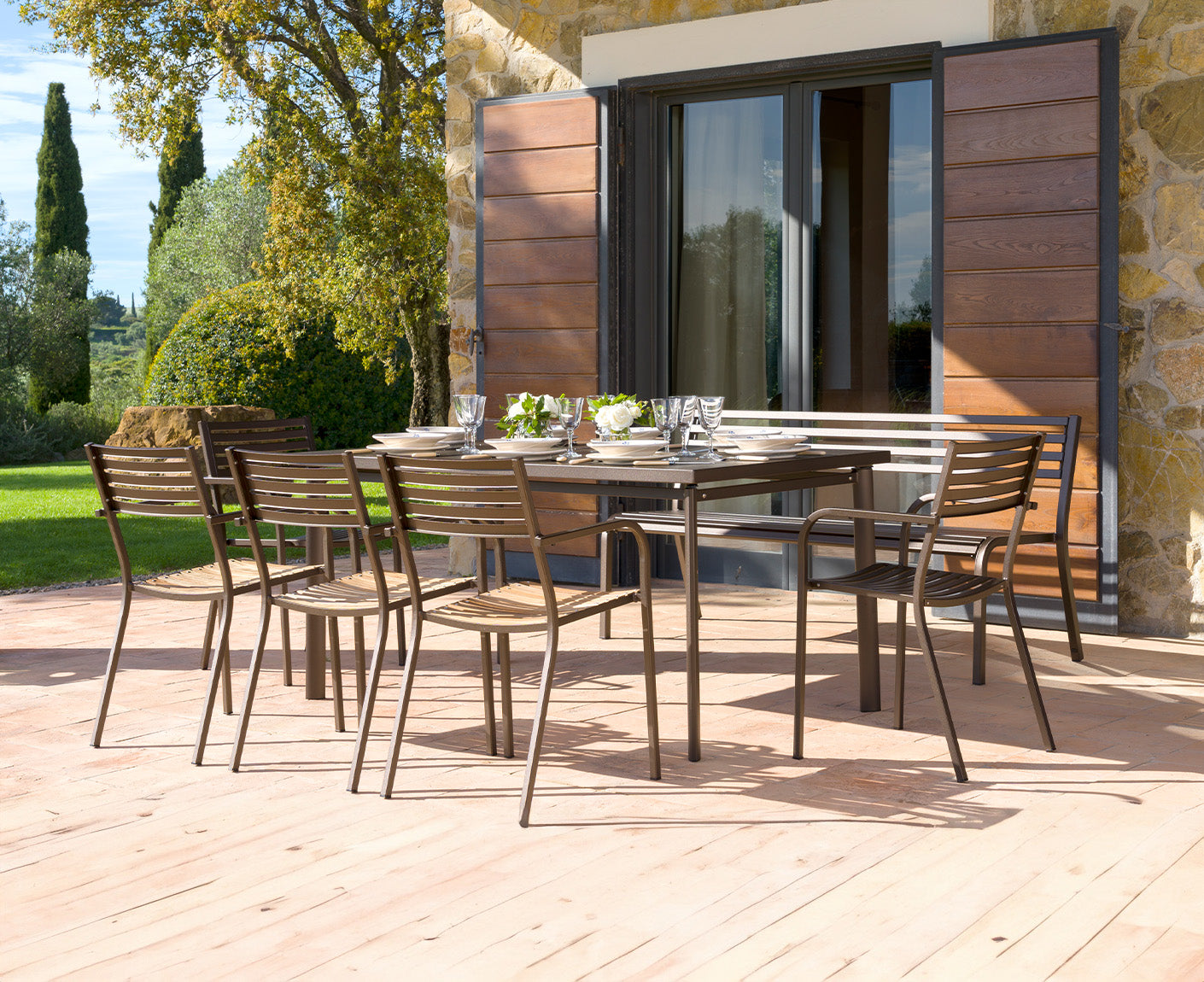 Emu Segno 4er Set Gartenstühle mit Armlehnen