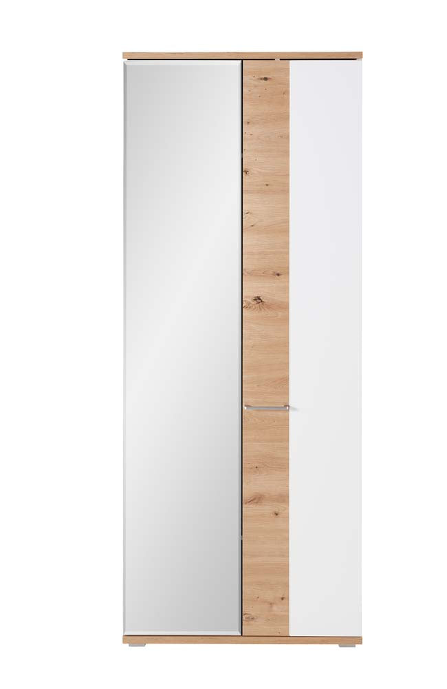 Signo Garderobenkombination 3tlg. Weiß matt / Artisan Eiche Nachbildung
