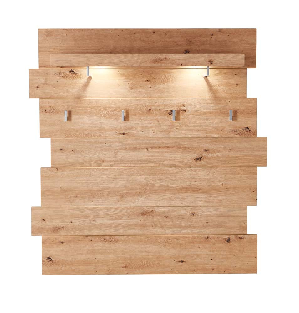 Signo Garderobenkombination 5tlg. Weiß matt / Artisan Eiche Nachbildung