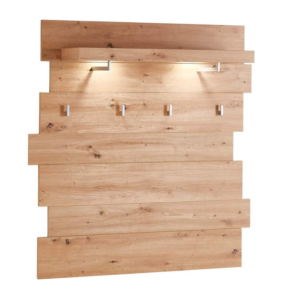 Signo Garderobenkombination 3tlg. Weiß matt / Artisan Eiche Nachbildung