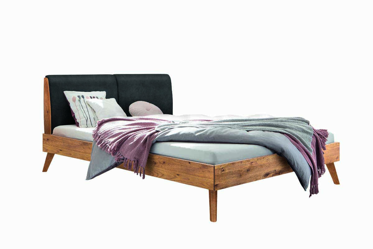 54804 Simone Massivholzbett, 140-180 cm wählbar, Wildeiche geölt
