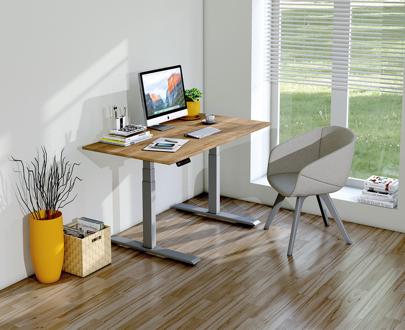 Smart office Schreibtisch, elektrisch höhenverstellbar