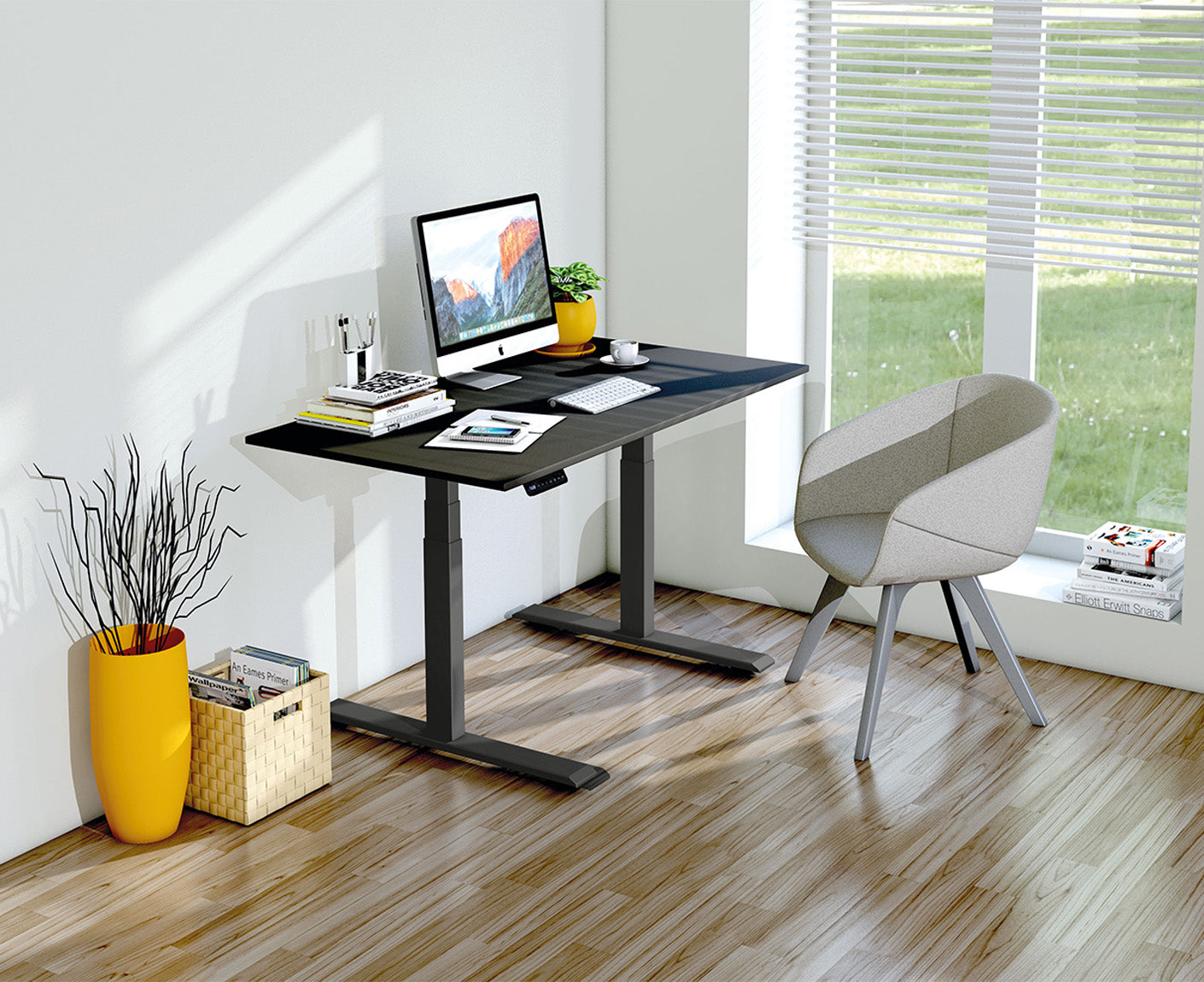 Smart office Schreibtisch, elektrisch höhenverstellbar