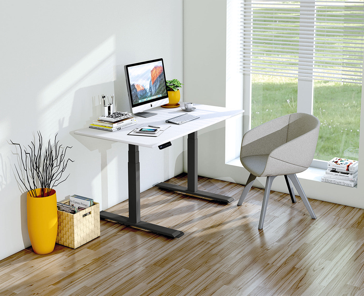 Smart office Schreibtisch, elektrisch höhenverstellbar