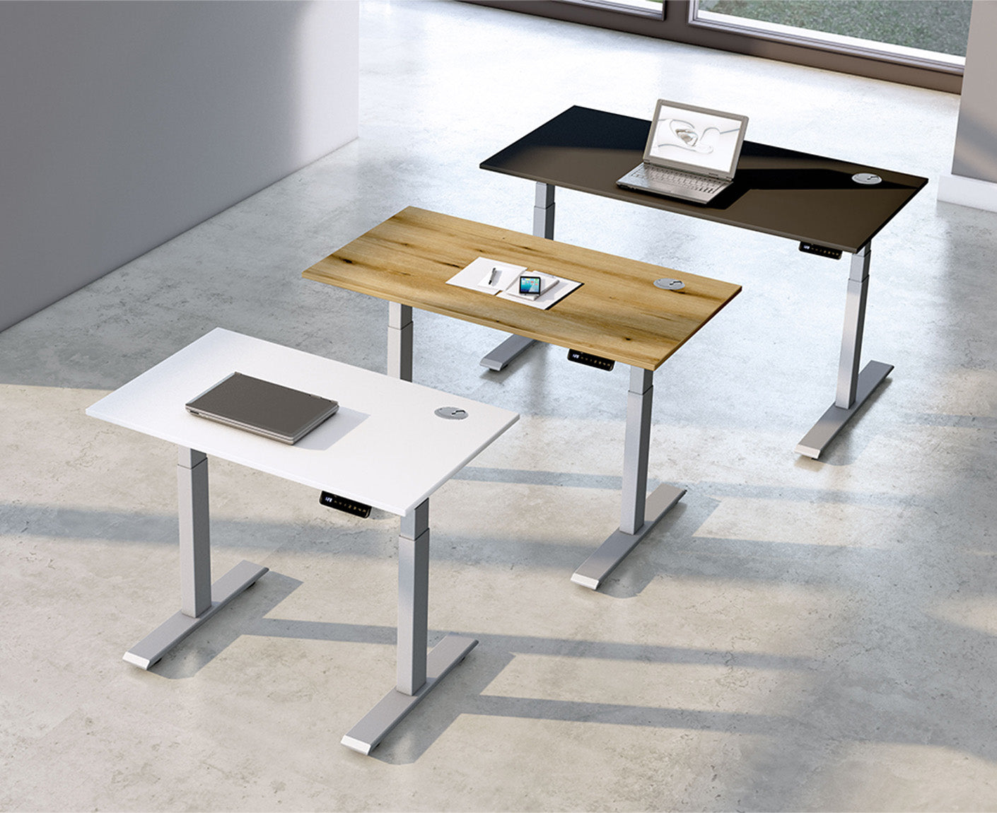 Smart office Schreibtisch, elektrisch höhenverstellbar
