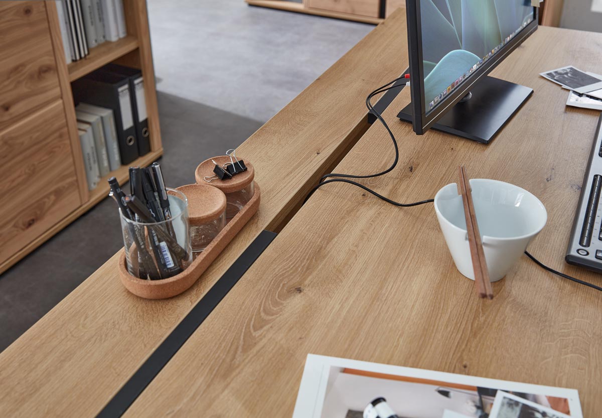 Sonos Schreibtisch 160 x 77 cm Altesche massiv / Artisan Eiche