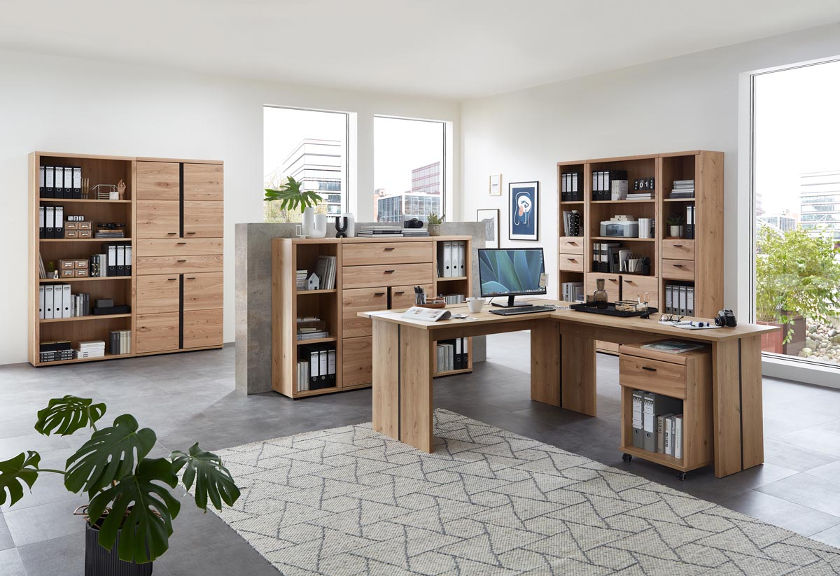 Sonos Schreibtischwinkel Altesche massiv / Artisan Eiche