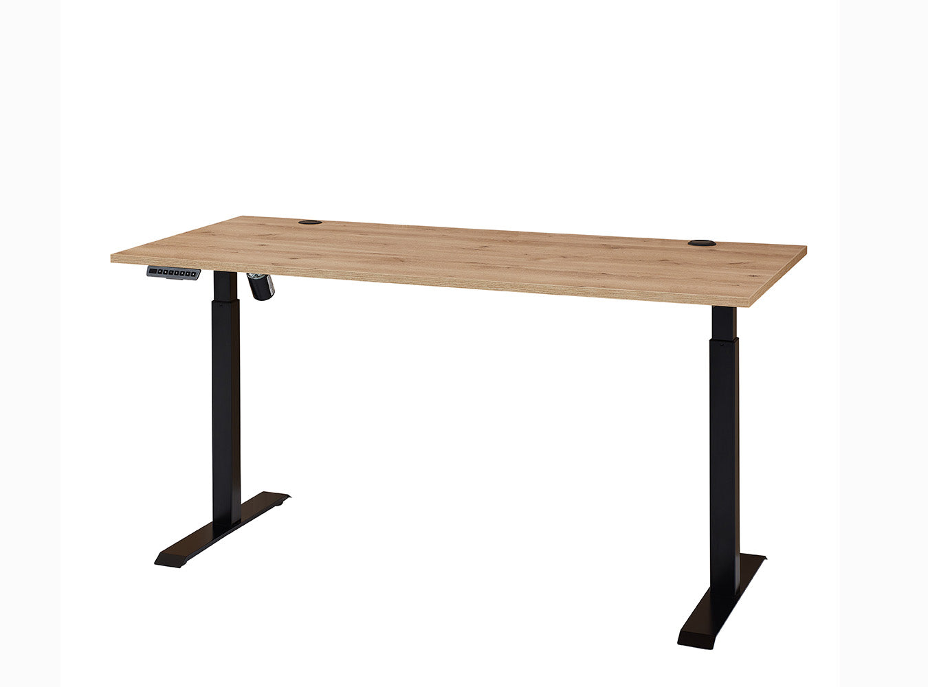 Sonos Schreibtisch 160 x 77 cm höhenverstellbar Altesche massiv / Artisan Eiche