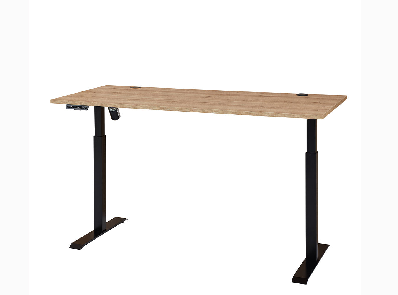 Sonos Schreibtisch 160 x 77 cm höhenverstellbar Altesche massiv / Artisan Eiche