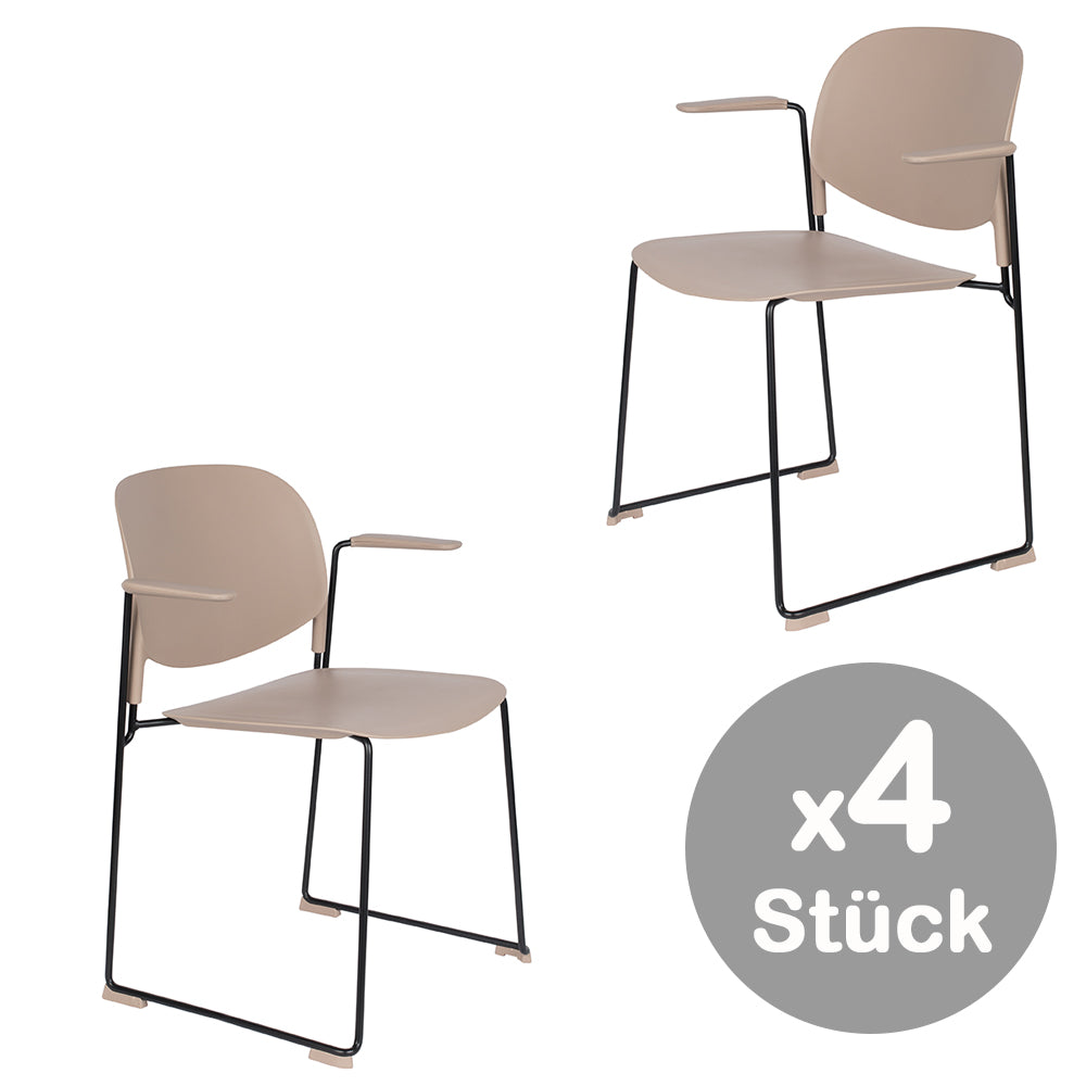 Stacks 4er Set Armlehnenstühle