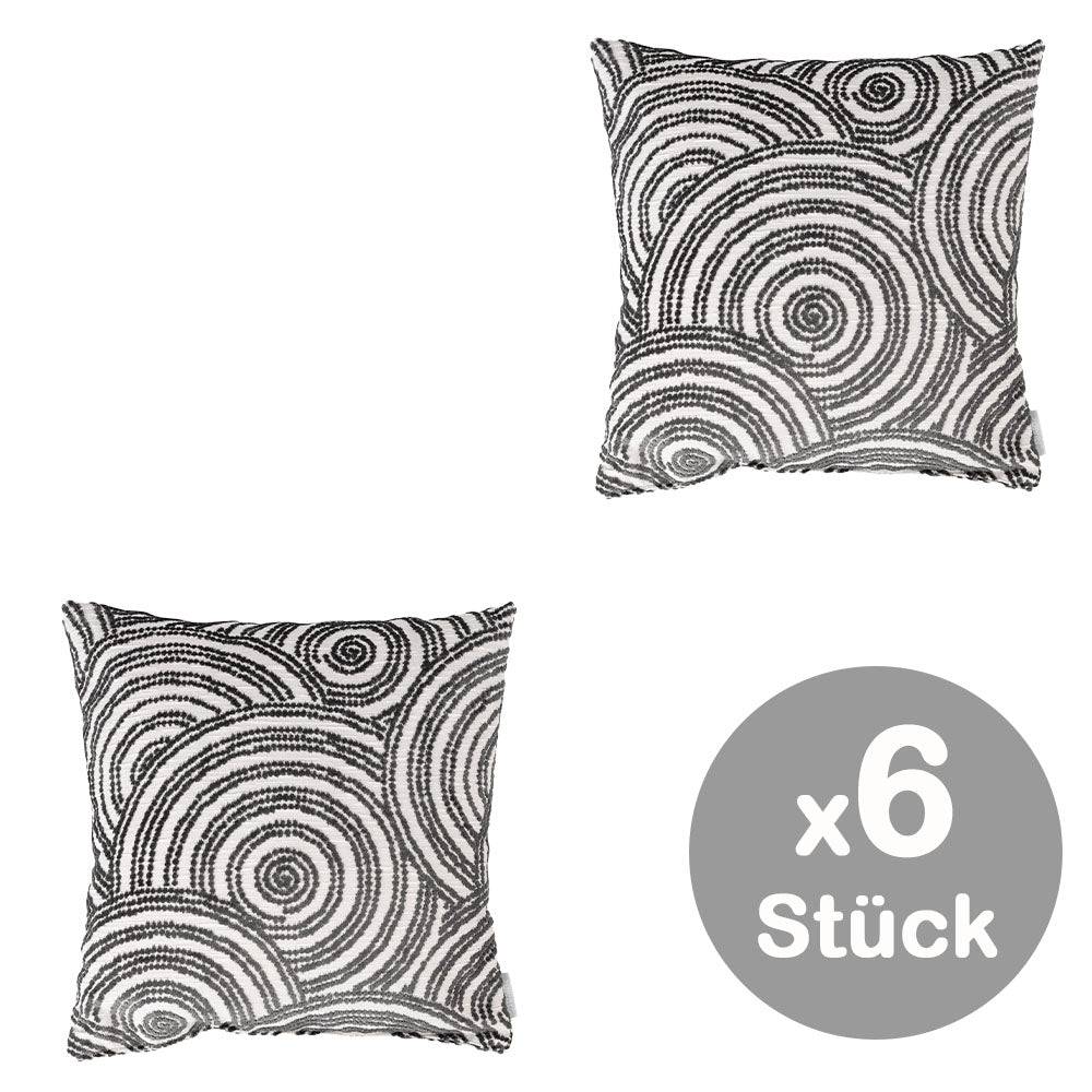 6x Kissen RINGS Natur 45x45 cm