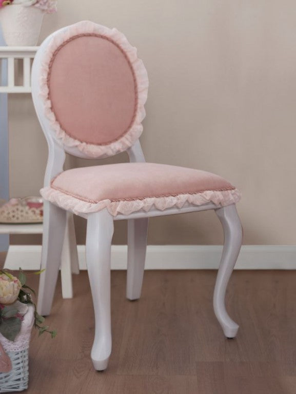 Cilek ROMANTIC Stuhl Kinderstuhl Schminkstuhl Weiß/Rosa