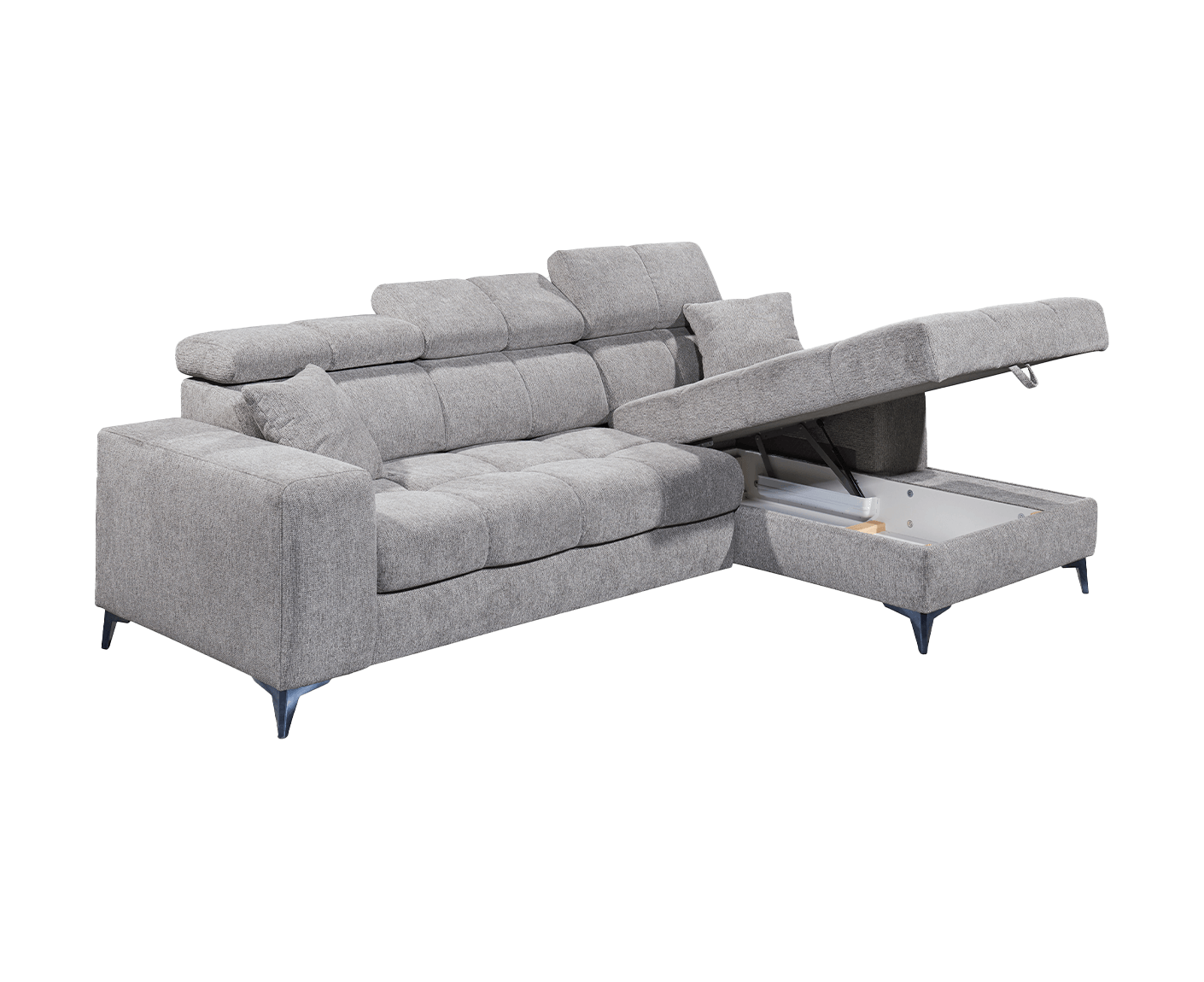 Sydney Ecksofa Longchair 268 x 172 cm, mit Schlaffunktion & Bettkasten