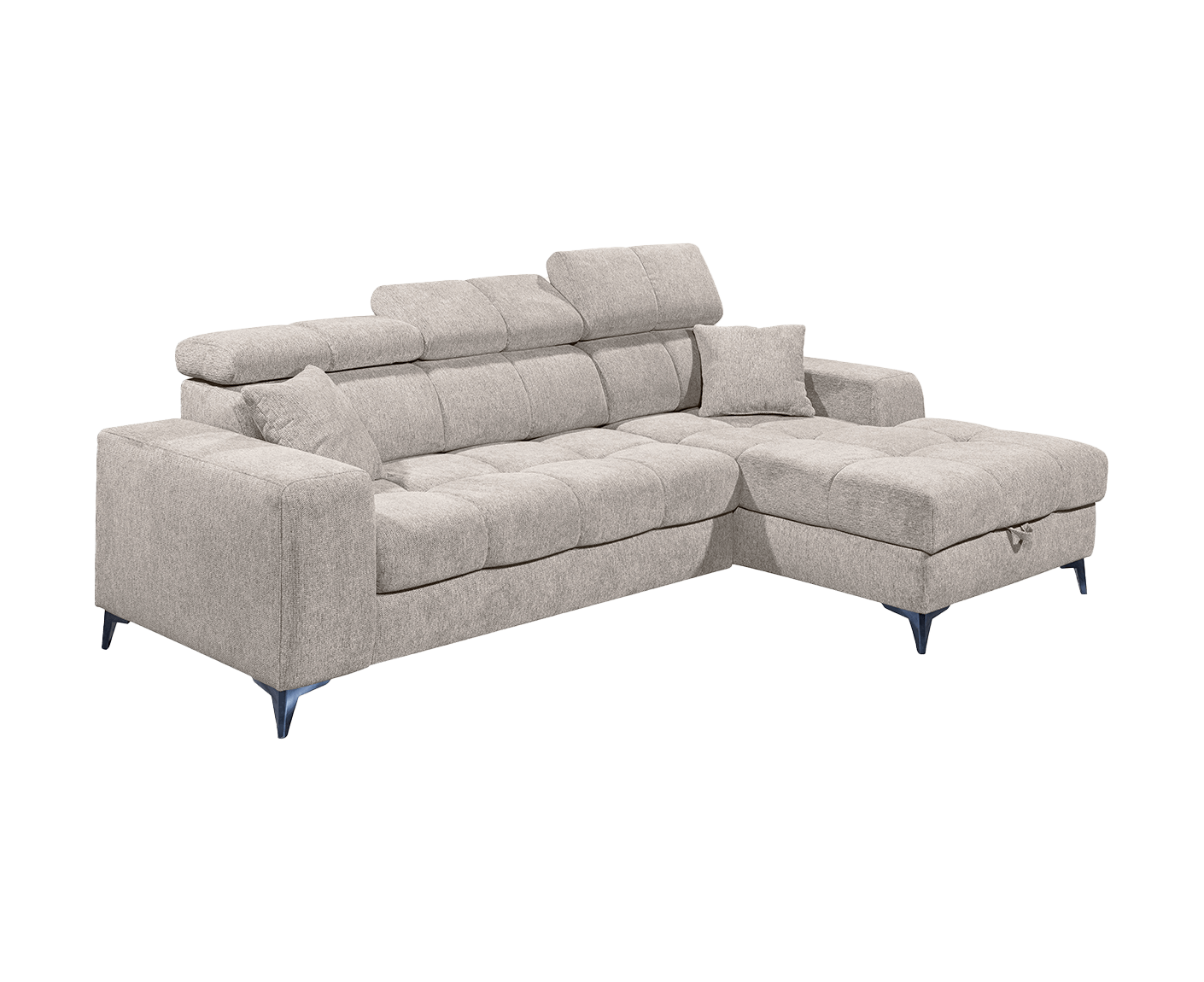Sydney Ecksofa Longchair 268 x 172 cm, mit Schlaffunktion & Bettkasten