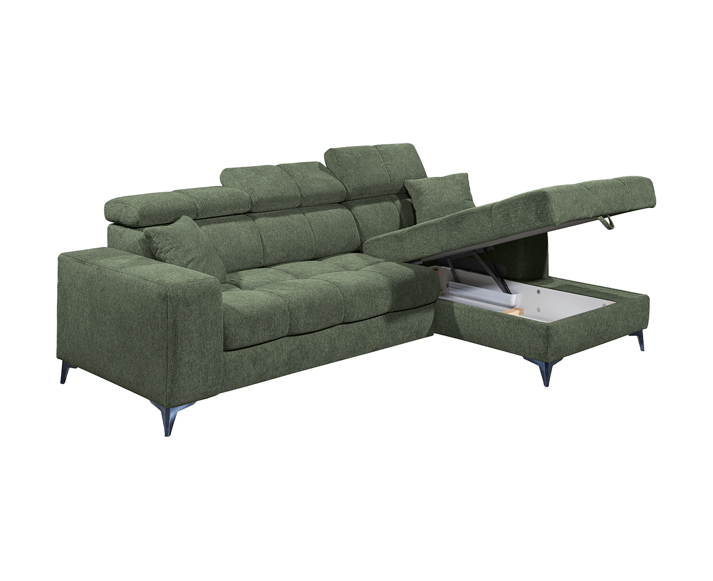 Sydney Ecksofa Longchair 268 x 172 cm, mit Schlaffunktion & Bettkasten