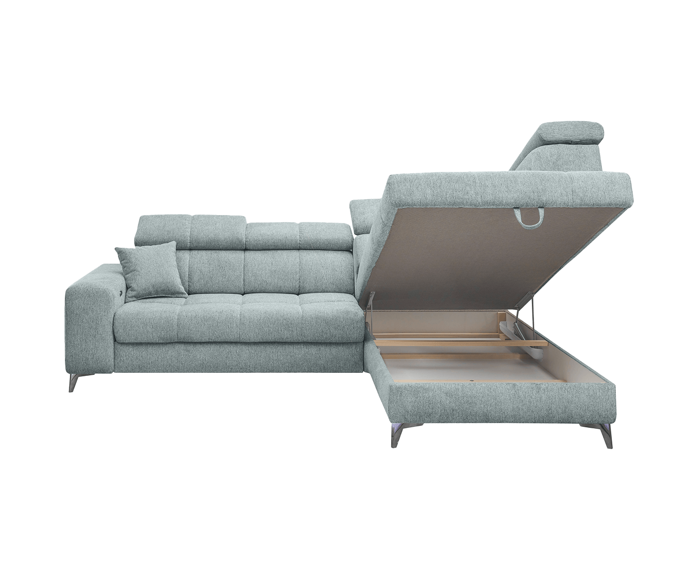 Sydney Ecksofa 282 x 198 cm, mit elektrischer Sitztiefenverstellung & Bettkasten