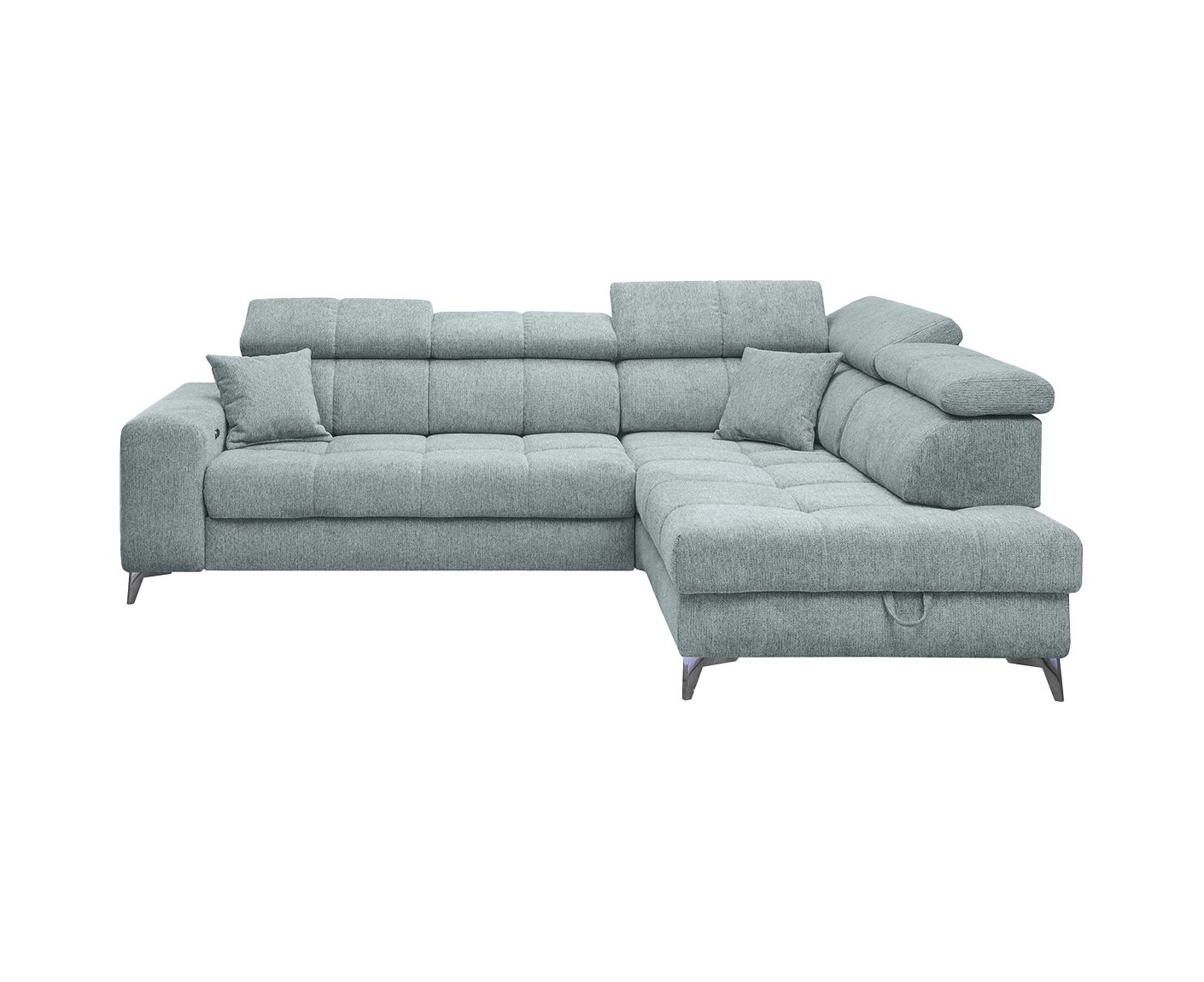 Sydney Ecksofa 282 x 198 cm, mit elektrischer Sitztiefenverstellung & Bettkasten