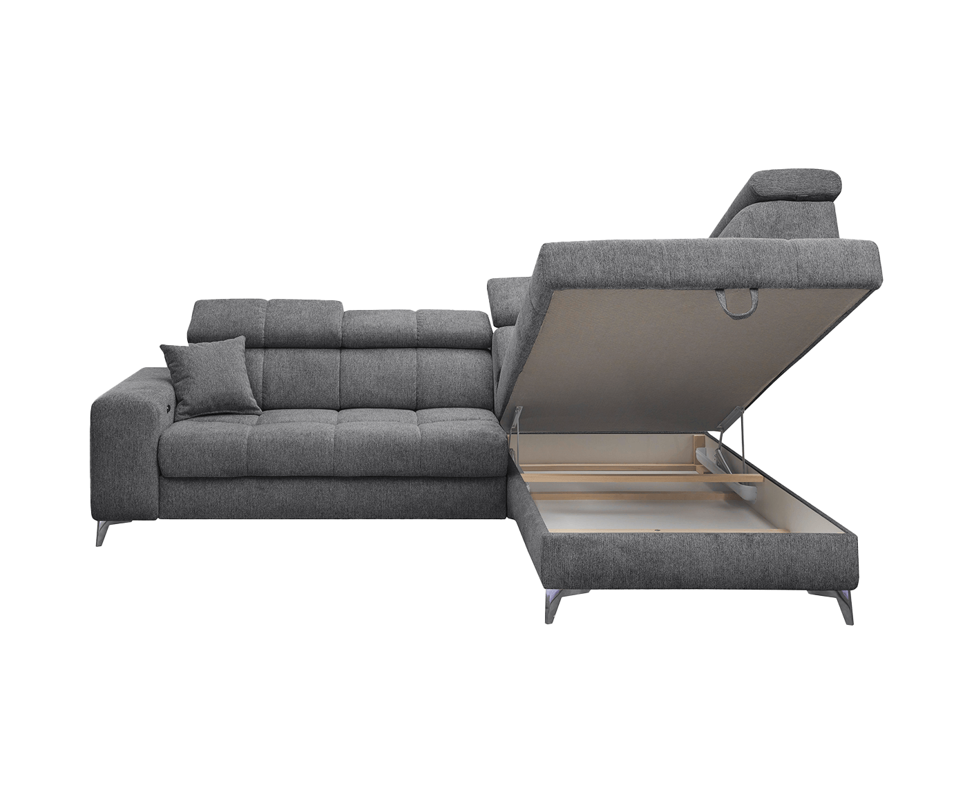 Sydney Ecksofa 282 x 198 cm, mit elektrischer Sitztiefenverstellung & Bettkasten