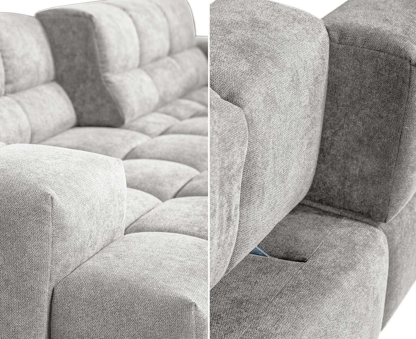 designwerk Temple, Ecksofa 286 x 169 cm | mit Rückenverstellung