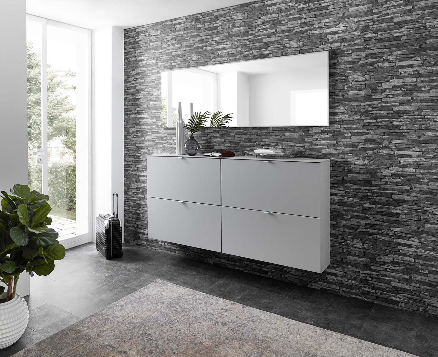 Ticona Hängeschuhschrank Lichtgrau