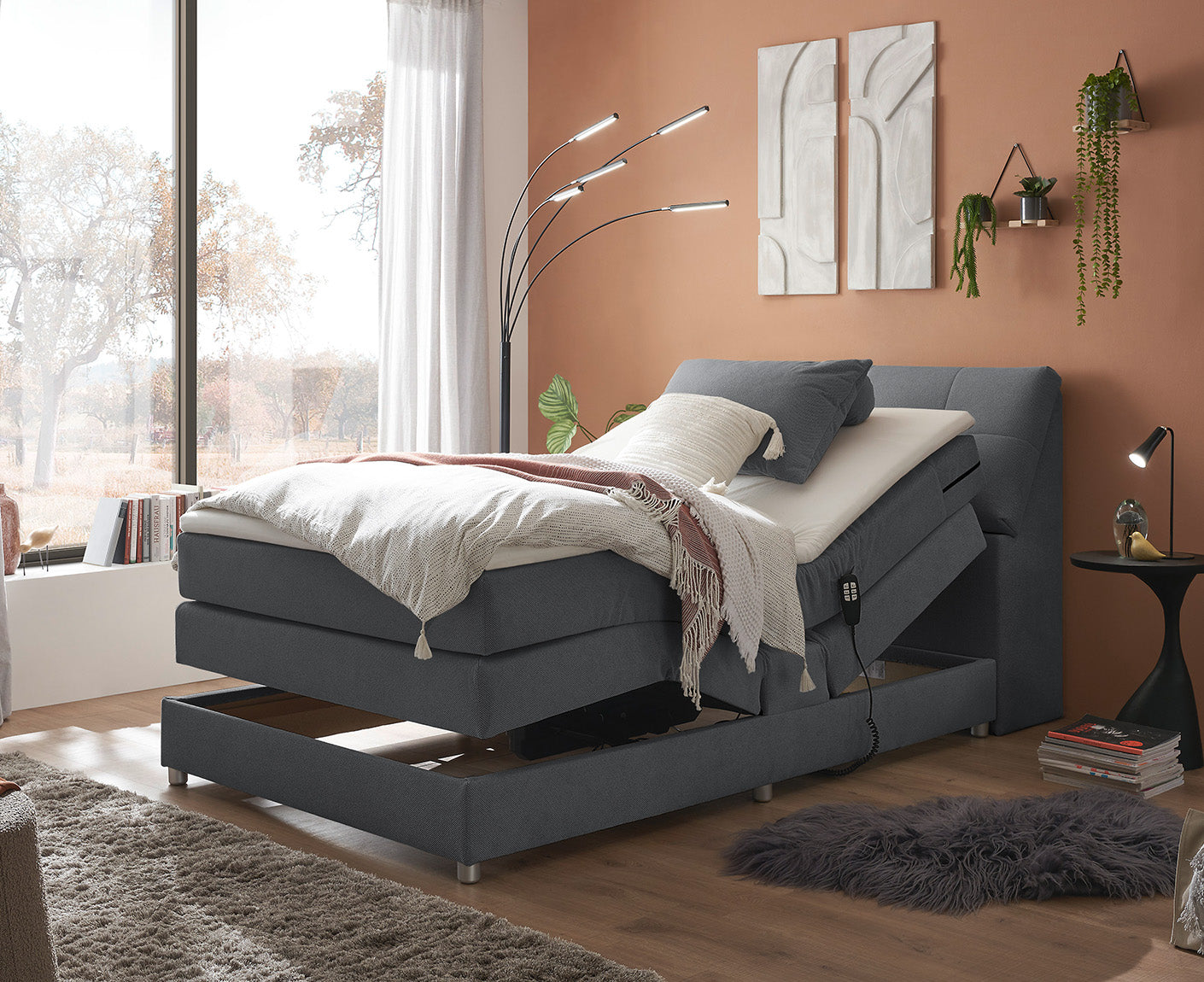 Toulouse A Boxspringbett 120 x 200 cm, inkl. Motor