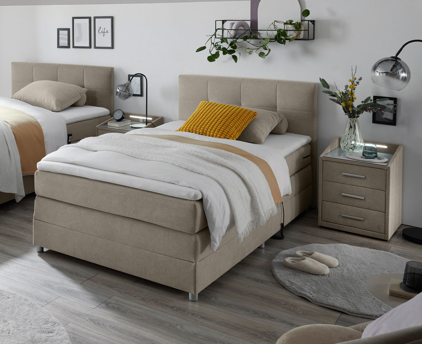 Toulouse B Boxspringbett 120 x 200 cm, inkl. Motor