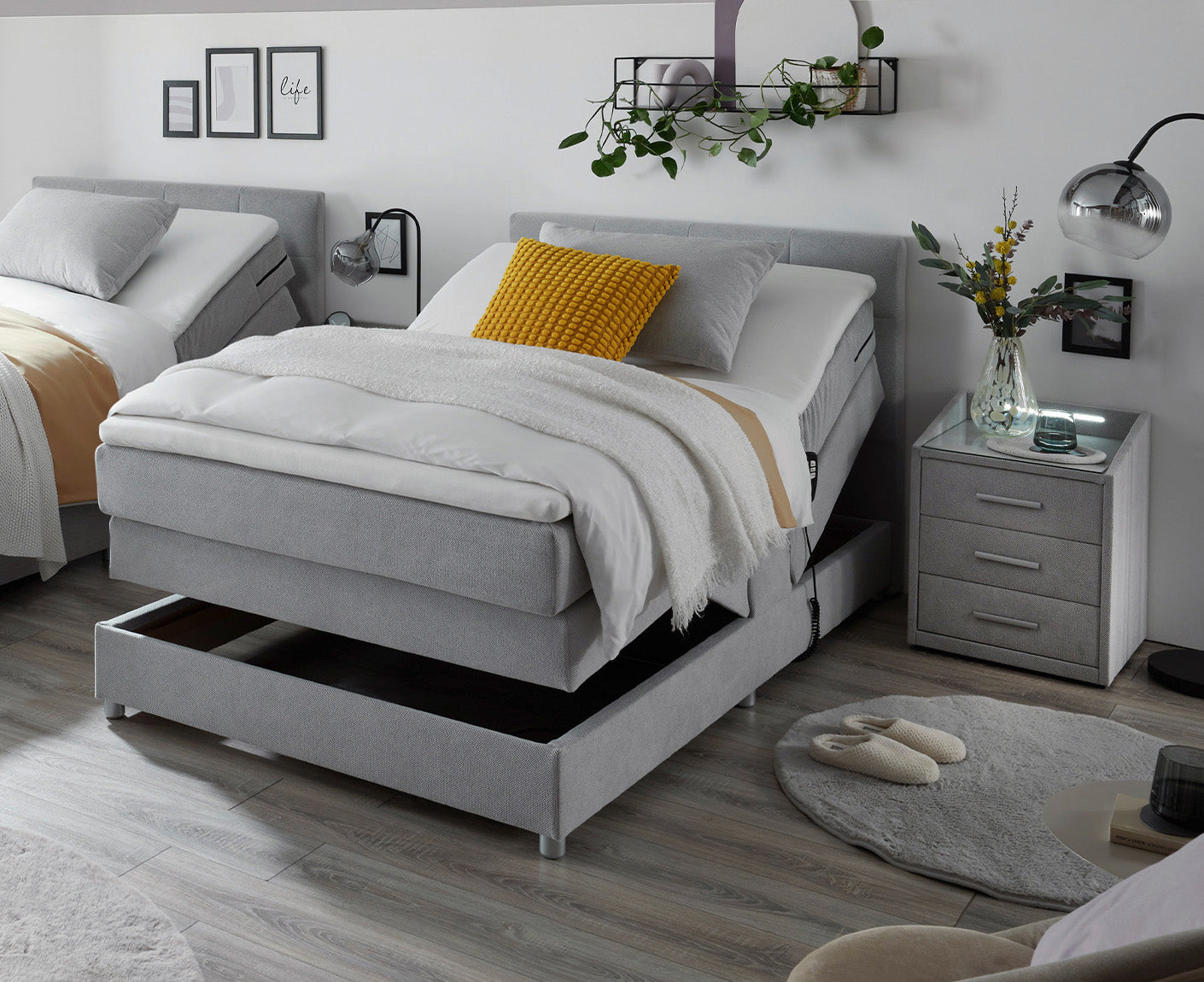 Toulouse B Boxspringbett 120 x 200 cm, inkl. Motor