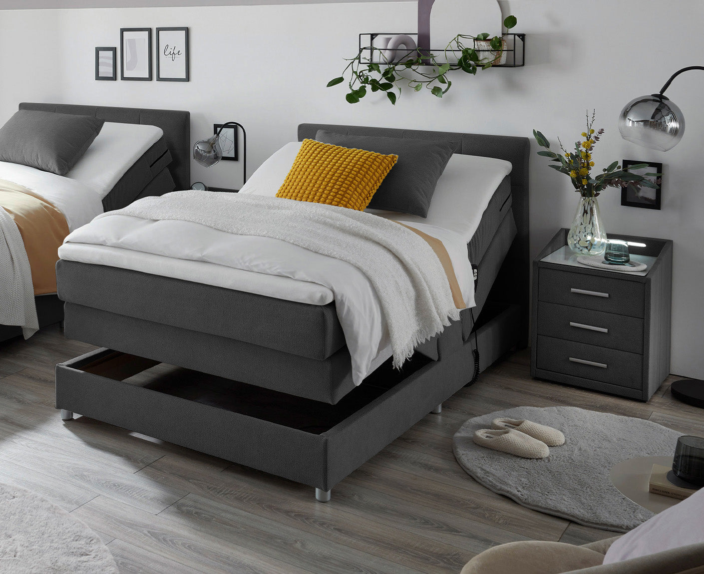 Toulouse B Boxspringbett 120 x 200 cm, inkl. Motor
