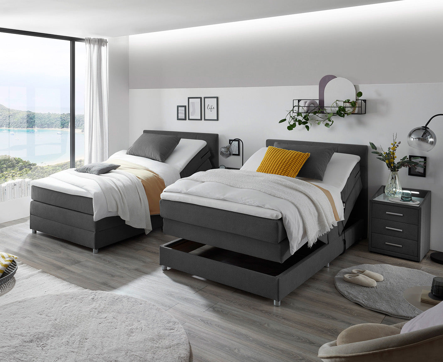 Toulouse B Boxspringbett 120 x 200 cm, inkl. Motor