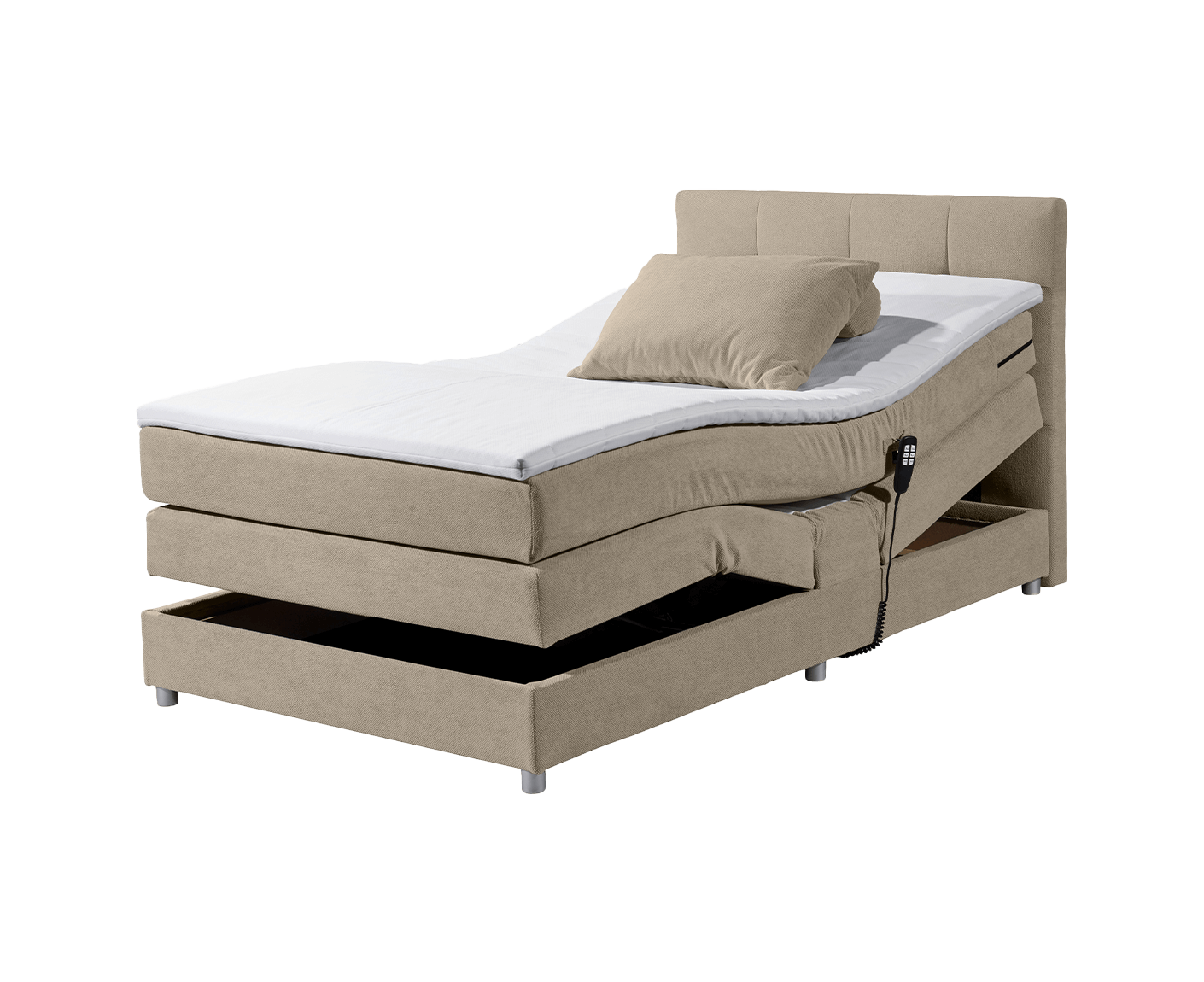 Toulouse B Boxspringbett 120 x 200 cm, inkl. Motor
