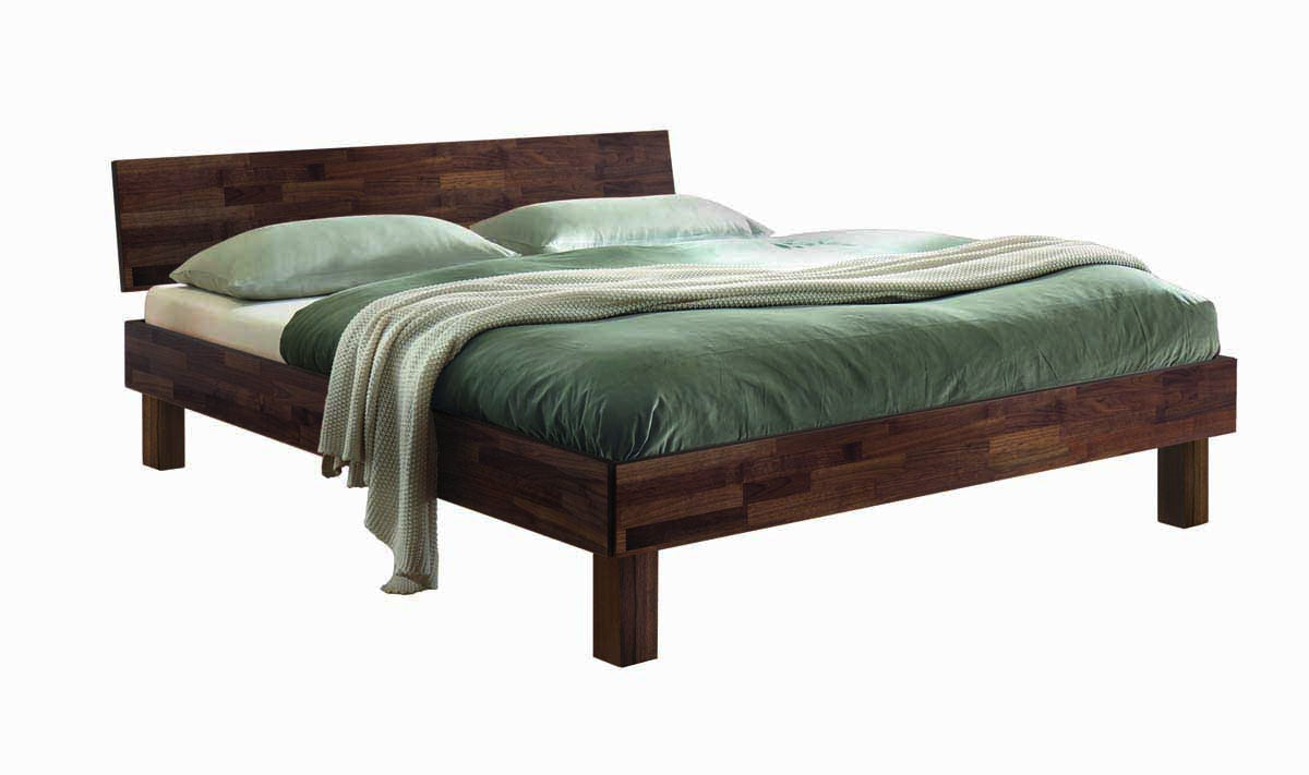 Forti Massivholzbett, 90-200 cm wählbar, Nussbaum geölt